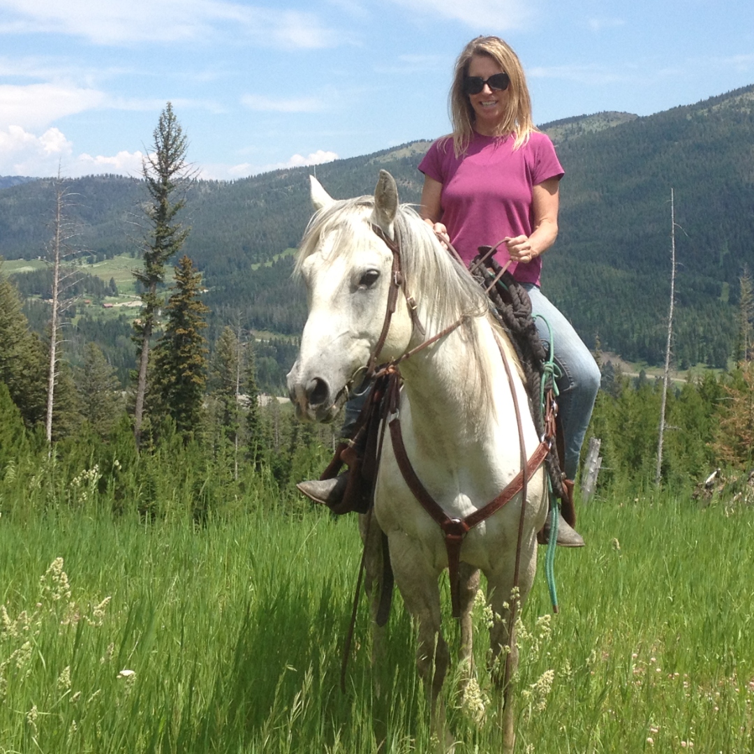 Horseback riding in the Madison Valley landscape